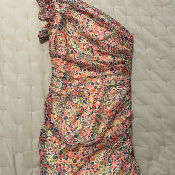 Amanda Uprichard rainbow one shoulder dress-Worn once! - Picture 3 of 4